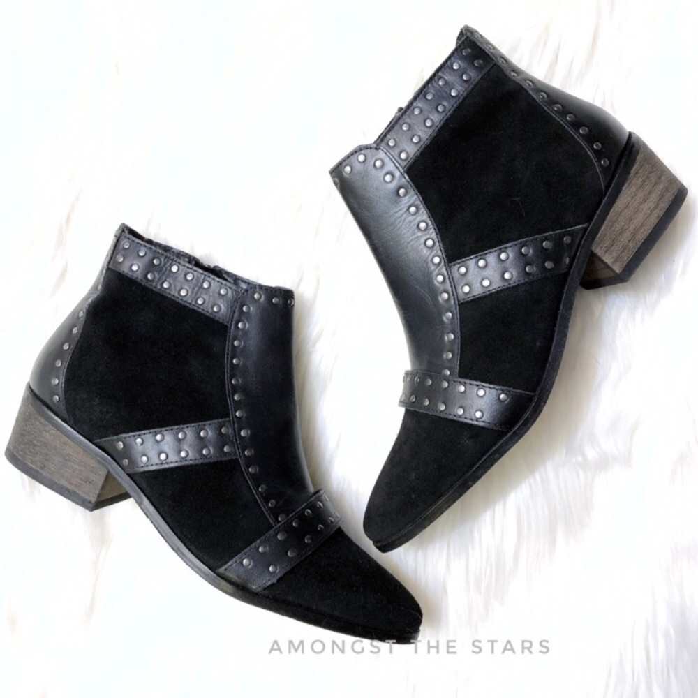 Studded Suede Leather Boots, Amuse Society